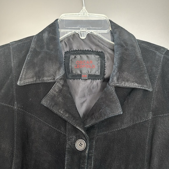 BLACK SUEDE JACKET BY OSCAR LEOPOLD - Picture 2 of 4
